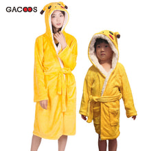 Load image into Gallery viewer, Pikachu Bathrobe For Women Kids Nightgown Panda Animal Bathing Suit Boy Girls Unicorn Robe Winter Warm Sleepwear Cartoon Pyjamas