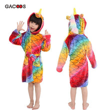 Load image into Gallery viewer, Pikachu Bathrobe For Women Kids Nightgown Panda Animal Bathing Suit Boy Girls Unicorn Robe Winter Warm Sleepwear Cartoon Pyjamas