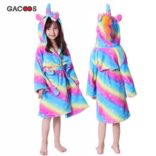 Load image into Gallery viewer, Pikachu Bathrobe For Women Kids Nightgown Panda Animal Bathing Suit Boy Girls Unicorn Robe Winter Warm Sleepwear Cartoon Pyjamas
