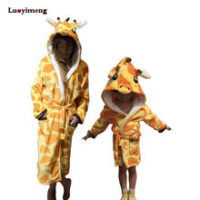 Load image into Gallery viewer, Pikachu Bathrobe For Women Kids Nightgown Panda Animal Bathing Suit Boy Girls Unicorn Robe Winter Warm Sleepwear Cartoon Pyjamas
