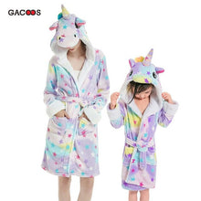 Load image into Gallery viewer, Pikachu Bathrobe For Women Kids Nightgown Panda Animal Bathing Suit Boy Girls Unicorn Robe Winter Warm Sleepwear Cartoon Pyjamas
