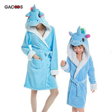 Load image into Gallery viewer, Pikachu Bathrobe For Women Kids Nightgown Panda Animal Bathing Suit Boy Girls Unicorn Robe Winter Warm Sleepwear Cartoon Pyjamas
