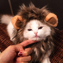 Load image into Gallery viewer, Funny Cute Pet Cat Costume Lion Mane Wig Cap Hat for Cat Dog Halloween Christmas Clothes Fancy Dress with Ears Pet Clothes
